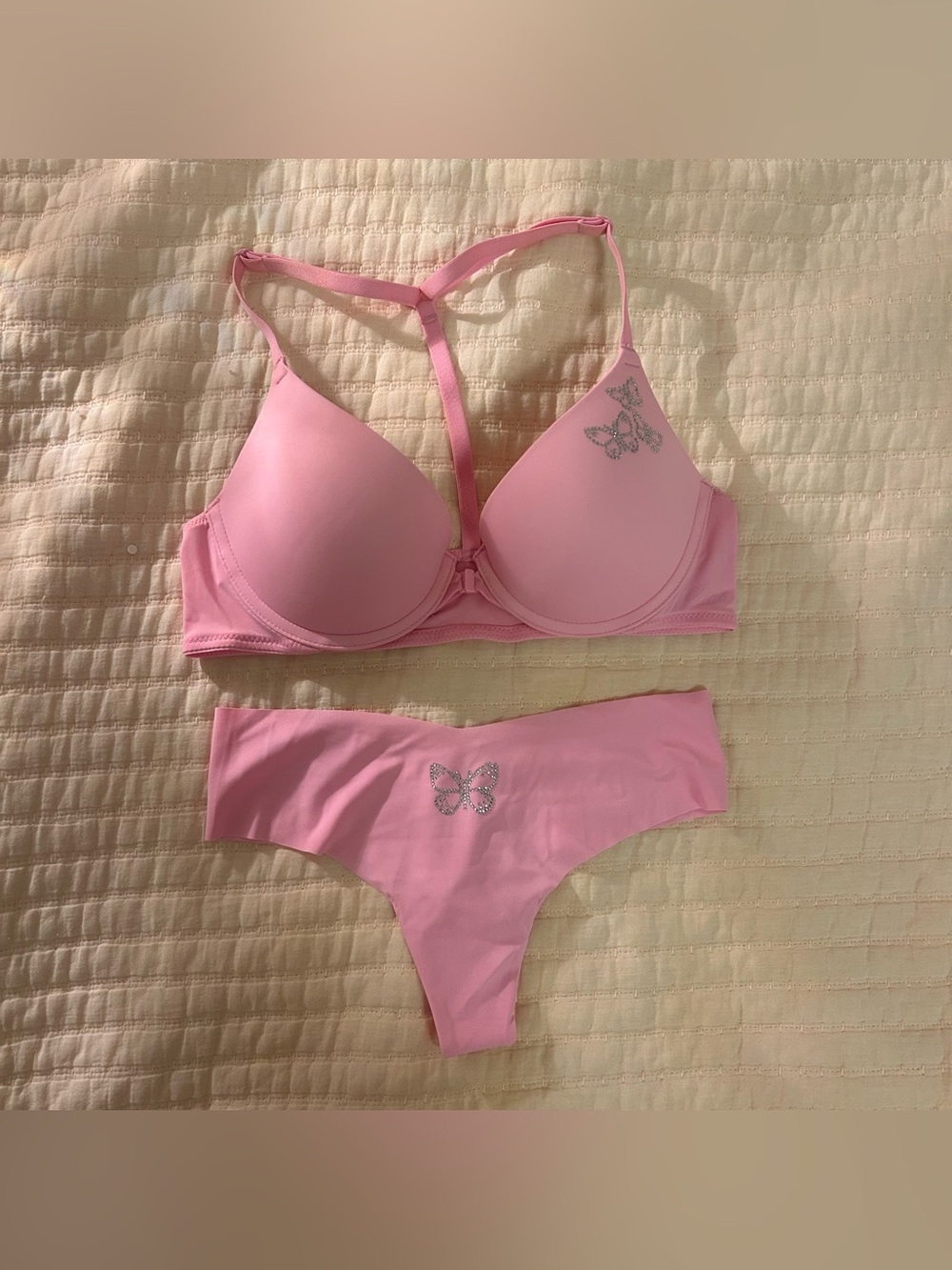 Victoria’s Secret PINK Bling Butterfly Set – Pink Lollipop – Size Small – NWOT